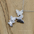 Collares de mariposa de plata de ley 925 reales